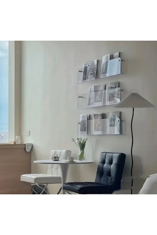 Pleksi Modern Duvar Rafı 2'li Paket