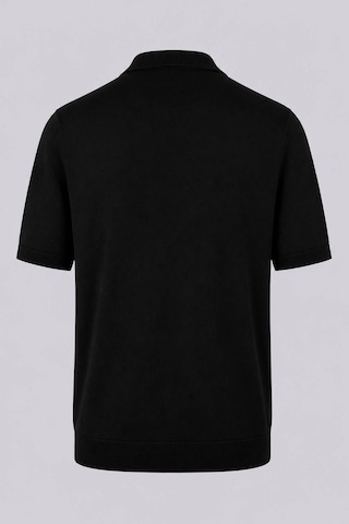 Trender Düz Yarım Fermuarlı Siyah Erkek Polo Yaka T-shirt 16357-15965