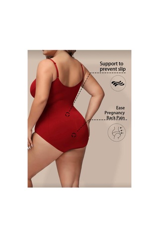 Bel Göbek Ve Karın Sıkılaştırıcı Seamless Çıtçıtlı Zıbın Korse 9051 Kırmızı