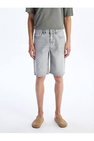 Lcw Jeans Gri Rahat Kalıp Erkek Jean Şortolon