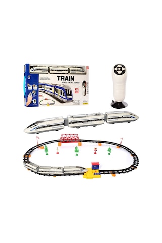 Welcomein Oyuncak Uzaktan Kumandalı 49 Parça Işıklı 265 Cm Hızlı Tren Set