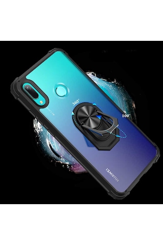 Huawei Y6 2019 Kılıf Zore Mola Kapak Siyah