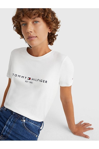 Tommyhilfiger Organik Pamuk Bayan T-shirt Beyaz