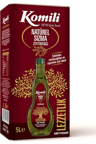 Komili Lezzetlik Meyvemsi Natürel Sızma Zeytinyağı 5 L