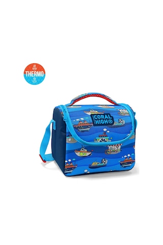 Coral High Kids Lacivert Mavi Gemi Desenli Thermo Beslenme Çantası 11829