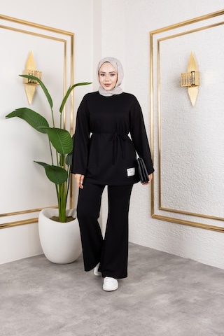 Mevsimlik Modal Kumaş Takım - T114 Siyah