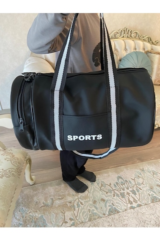 Nabız Taekwondo Nabız Tekvando Sport Unisex Önü Cepli Uzun Askılı Kadın Ve Erkek Kullanabilir Seyahat Fitness Ve Spor Çantası SİYAH-BEYAZ