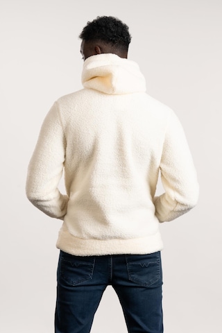 Fbı Kapşonlu Kanguru Cepli Slimfit Peluş Sweatshirt krem