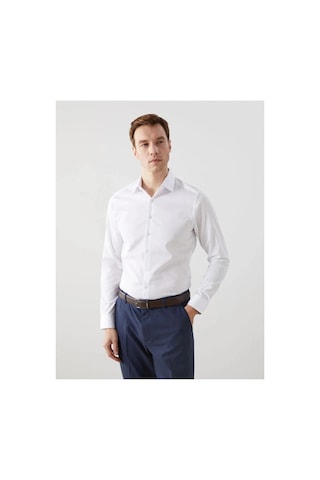 LC Waikiki Lcwaıkıkı Formal Slim Fit Uzun Kollu Gabardin Erkek Gömlek-9 Beyaz
