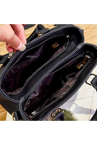 Kadınlar İçin Siyah Çantalar Omuz Tek Omuz Büyük Kapasiteli Çanta El Çantaları Baskılı Çanta Sırt Çantaları Gümüş Çantalar Açık Hava Yürüyüş Çantaları Tote Çanta Pipet Kişiselleştirilmiş A1 Siyah