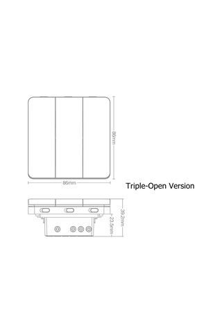 Yeelight Kablosuz Akıllı Anahtar 16a Işık Kontrol Cihazı Mijia Mi Home Ac250v/16a Üçlü Düğmeyle Uyumlu