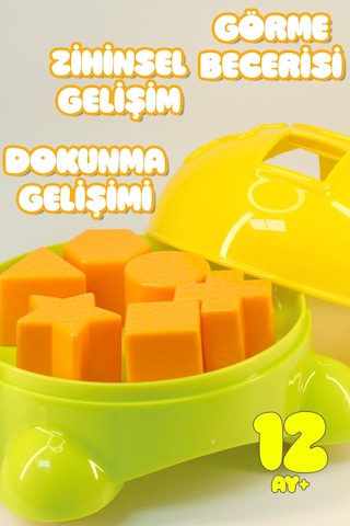 Bul-tak Oyunu Duyusal Kaplumbağa Zeka Eğitici Geometrik Şekiller Bulmaca Bebek Oyuncak 4159
