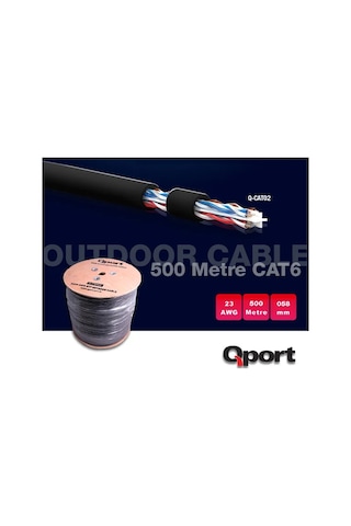 Q-cato2 Cat6 23 Awg Utp 500m Outdoor Kablo