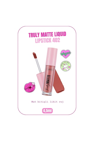 Callista Truly Matte Liquid Lipstick Mat Likit Ruj 402 Mauve Over - Nude