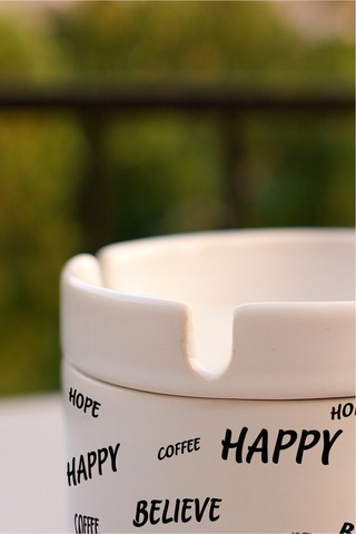 Porselen Baskılı Küllük - Believe