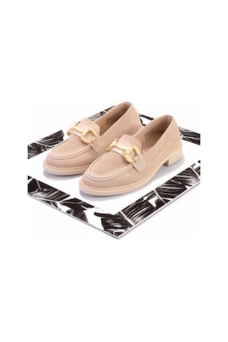 Bambi Bej Kadın Loafer Ayakkabı K01362245682 Bej