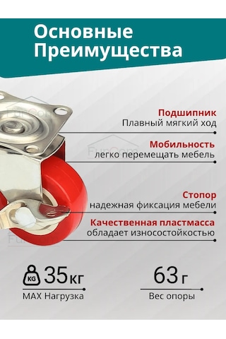 Furcom D38 Mm Dönebilen Mobilya Tekerleği 4 Adet 144030359 Diğer