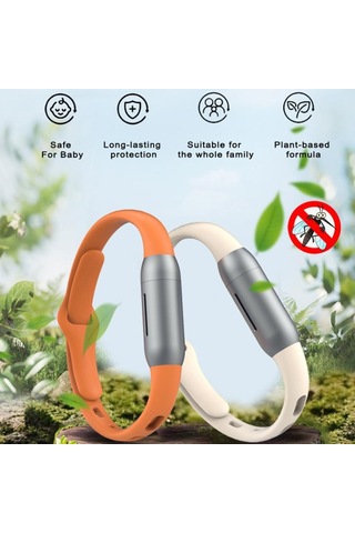 Silikon Sivrisinek Kovucu Bilezik Açık Sivrisinek Kovucu Yetişkin Çocuklar İçin Bej