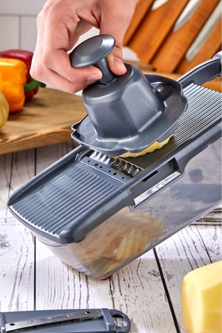 Cooker 5 Bıçaklı Hazneli Lüx Paslanmaz Çelik Rende Ckr3379-gri Dri