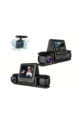 360 Kapsama Sunan Glrtech Araç Kamerası 3 Lensli, Full Hd, Park Monitörü, Gece Görüş, Hareket Sensörü