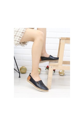 Nesil Shoes Syg P41 Siyah Hakiki Deri Kadın Ayakkabı-siyah Siyah