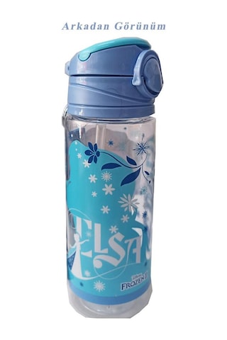 Kız Çocuk Frozen Matara 500 Ml 1 Adet Lisanslı Elsa Karlar Ülkesi Suluk Okul Matarası Öğrenci Suluğu Mavi