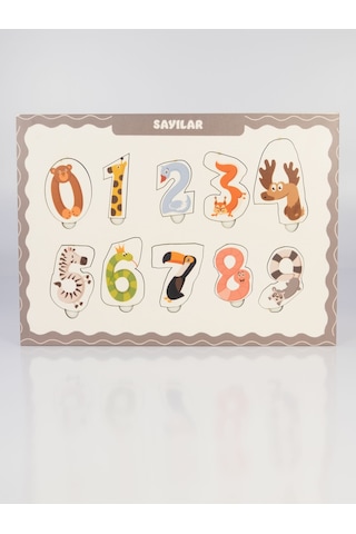 CapellaWoodWorks BulTak Puzzle Oyunu Eğlenceli Hayvanlı Sayılar R