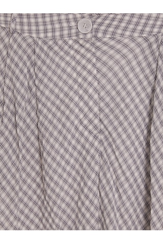 Lcwaıkıkı Classic Ekru Loose Fit Ekose Kloş Etek