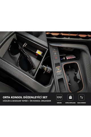 Cupra Terramar Organizer Seti 3 Parça Torpido Ve Koldayama İçi Siyah Cupra Terramar Organizer Seti 3 Parça Torpido Ve Koldayama İçi Siyah