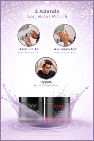 Iconcare Panthenol Ve Aloe Vera Aqua Wax Maksimum Tutuş 2'li Set 150 Ml