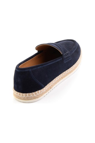 Lacivert Hakiki Deri Erkek Loafer Ayakkabı E01698198602