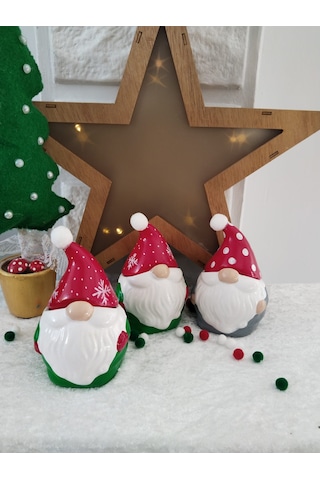 1 Adet Seçenekli Yılbaşı Kapakı Noelbaba Mumluk Dekor