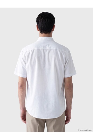 Lcwaıkıkı Classic Beyaz Regular Fit Kanvas Erkek Gömlek