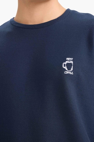 Defacto Pijama Takımı Regular Fit Uzun Kollu Waffle Üst Uzun Alt G2650ax25wnnv135 Lacivert-nv135