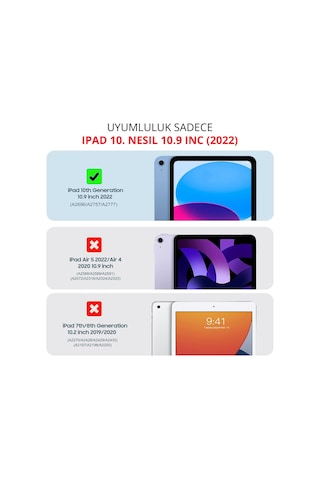 Novstrap Apple Uyumlu iPad  10. Nesil 10.9" İle Magnet Mıknatıslı Tak Çıkar Paper Like Ekran Koruyucu