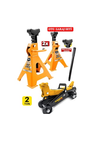 Stilmax 2 Tontekerlekli Araç Krikosu +2 Ton X2ad Çift Sehpa Tip