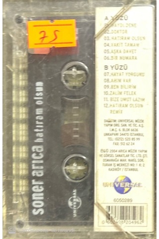 Plak Değildir Kaset Tir Soner Arıca Hatıram Olsun Kaset