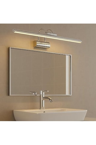 Sarjlı Led Flüt Resim Aplik 6w 3200k Gün Işığı 35cm Duvar Tipi Ayna/tablo Üstü Dekoratif Işık Ip20 İç Mekan Kullanım Krom Kasa Diğer