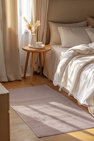 Lidya Bukle Jüt Çizgili Halı Kaydırmaz, Kadife Hissi, Kolay Temizlik, Antibakteriyel, Modern Kahverengi