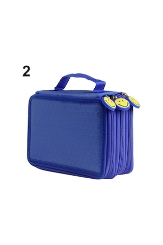 Agoodshop Büyük Kapasiteli 3 Bölümlü Kalemlik Kalem Kutusu 3bp-yeşil