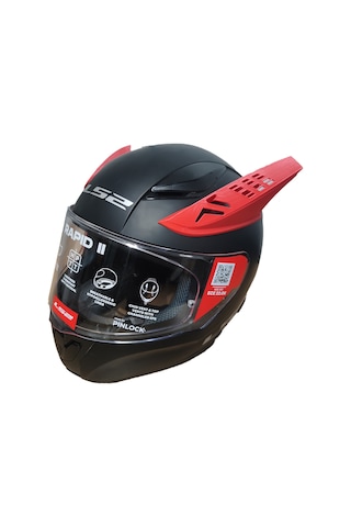 Motospartan Kask Boynuzu Kırmızı Yarışçı Tipi