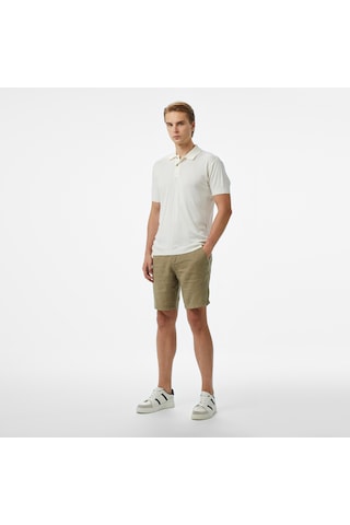 Nautica Erkek Ekru Classic Fit Polo Düz K55329t Krem