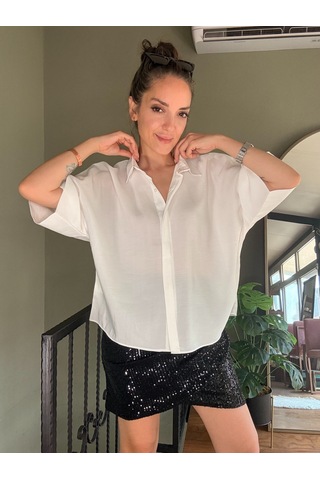 Ali Butik Siyah Pul Payet Anvelop Mini Etek