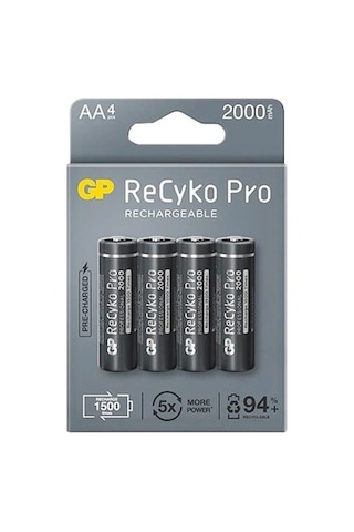 4'lü 2000 Mah Aa Şarjlı Pil Seti