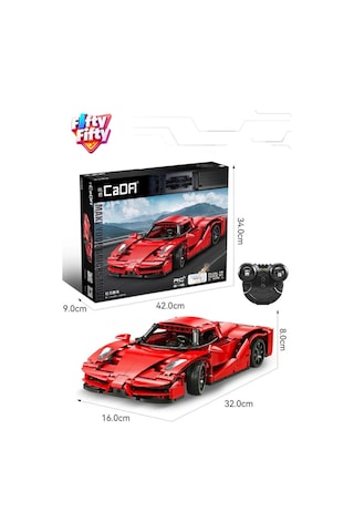 Cada Uzaktan Kumandalı Red Blade Spor Araba 405 Parça Oyuncak Yapım Seti Blok Araba -ffcada-c51304w