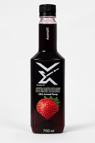 Çilek Aromalı Konsantre Şurup 700 Ml Kokteyl, Kahve, Smoothie Ve Tatlılar İçin Profesyonel Kullanım