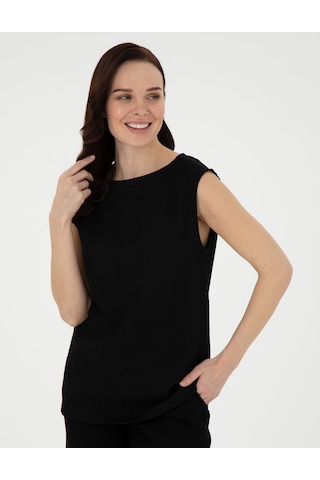 Pierre Cardin Kadın Siyah Kısa Kollu Bluz 50301168-vr046 Siyah