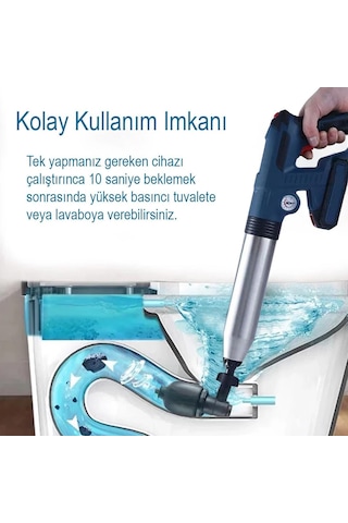 Elektromer El-26077 Şarjlı Yüksek Basınçlı Tuvalet Pistonu Pompası