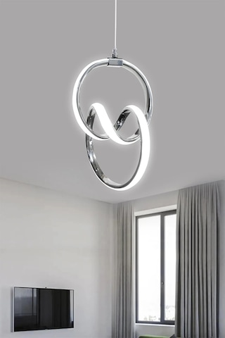 İmza Led Avize - 3 Renk Kumandalı Krom Krom