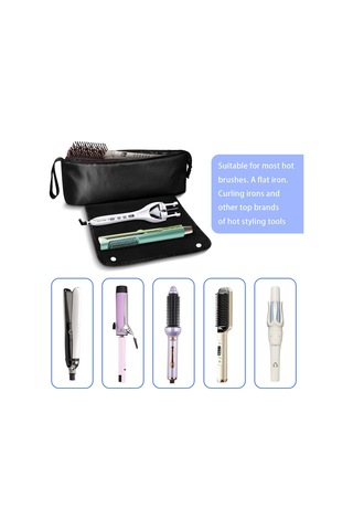 İçin Saç Düzleştirici Ve Saç Maşası Saç Aleti Saklama Çantası Pembe